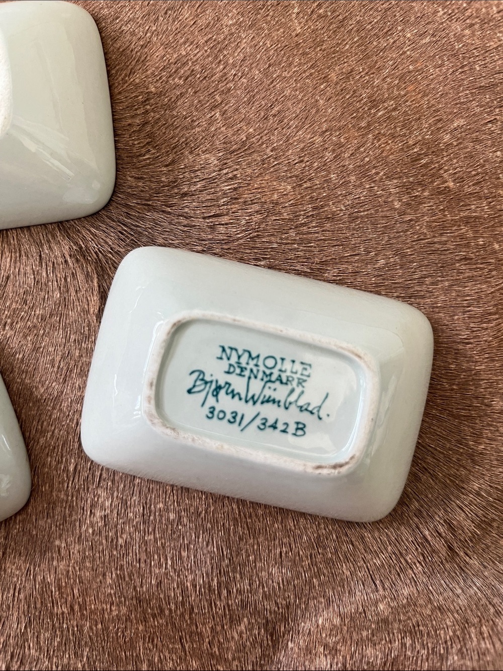 Nymolle Denmark by Bjorn Wiinblad Set of Trinket Dishes Hand Painted Porcelain - Picture 7 of 8